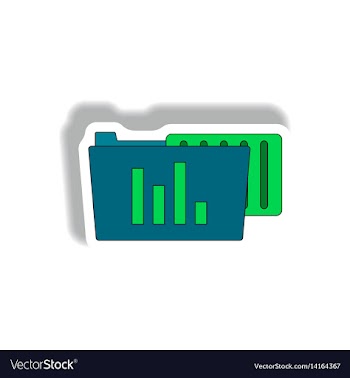 Infographic on folder and blank vector image