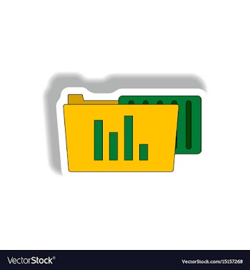 Infographic on folder and blank vector image