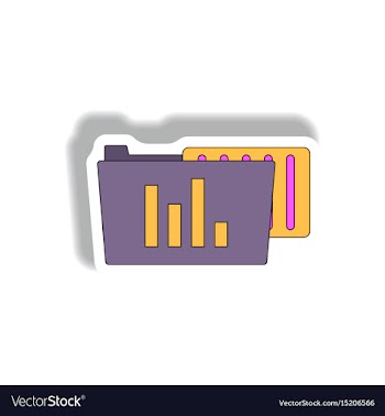 Infographic on folder and blank vector image