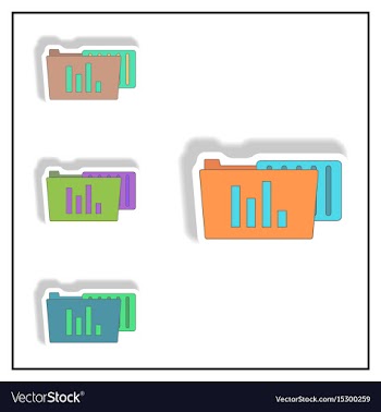 Infographic on folder and blank vector image