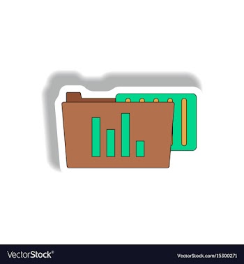 Infographic on folder and blank vector image