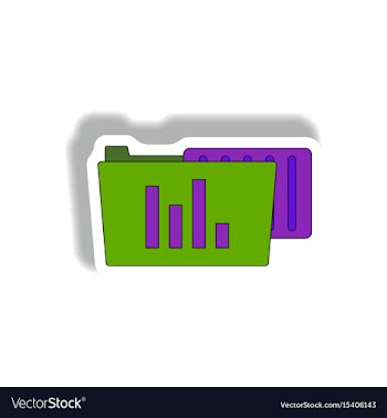 Infographic on folder and blank vector image