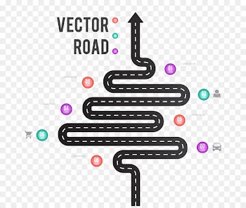 Infographic Road map Vector Map - Business information map 