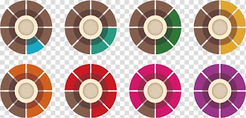 Infographic Template, Split share color data model transparent background PNG clipart