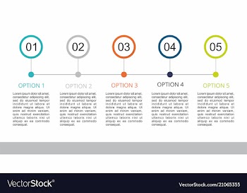 Infographic template with a five steps business vector image