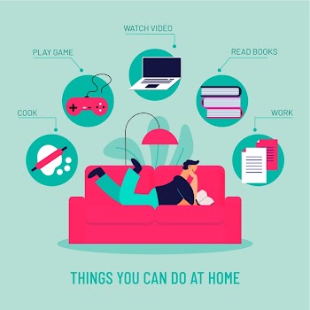 Infographic things to do at home Free Vector