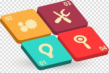 Infographic Three-dimensional space Euclidean Chart, Four-color 3d creative step ppt transparent background PNG clipart