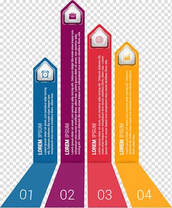 Infographic, Up arrow color sequence directory transparent background PNG clipart