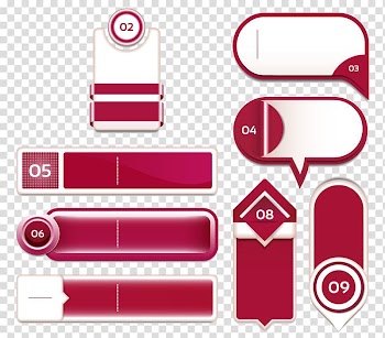 Infographic Web banner Illustration, Website prompt button decorative pattern transparent background PNG clipart