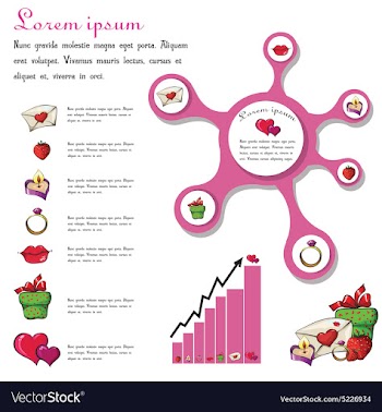 Infographics for love vector image