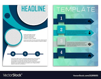 Infographics in brochures for minimalist design vector image