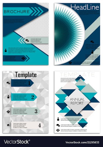 Infographics in brochures for minimalist design vector image