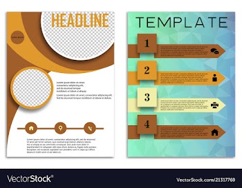 Infographics in brochures for minimalist design vector image