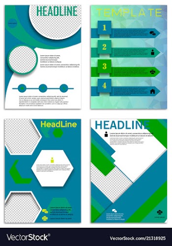 Infographics in brochures for minimalist design vector image