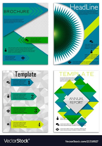 Infographics in brochures for minimalist design vector image