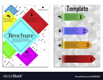 Infographics in brochures for minimalist design vector image