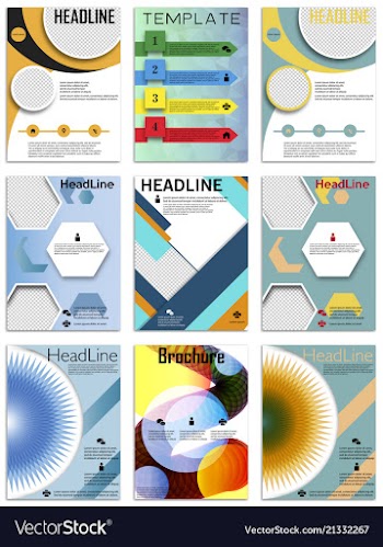Infographics in brochures for minimalist design vector image