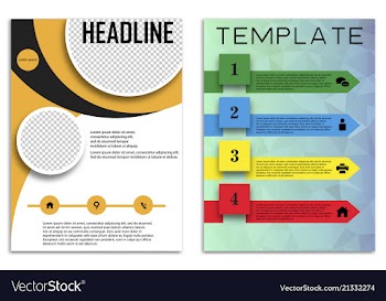 Infographics in brochures for minimalist design vector image