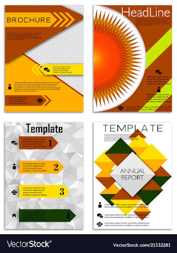 Infographics in brochures for minimalist design vector image