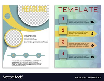 Infographics in brochures for minimalist design vector image