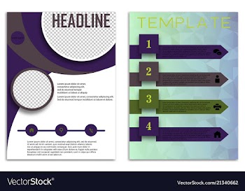 Infographics in brochures for minimalist design vector image
