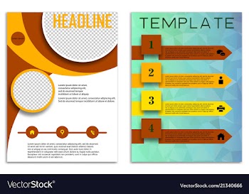 Infographics in brochures for minimalist design vector image