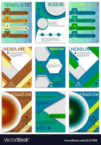 Infographics in brochures for minimalist design vector image