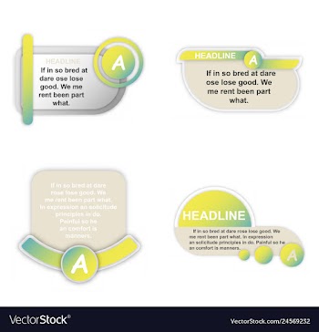 Infographics template four options with paper vector image