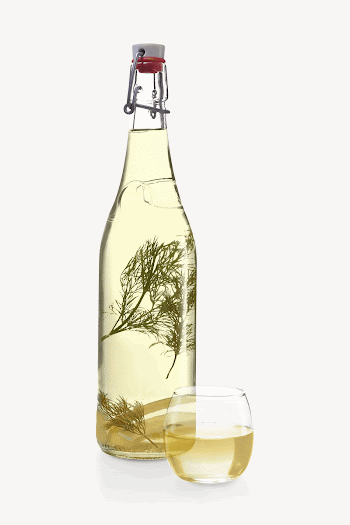 Infused herb schnaps glass bottle | Free PSD - rawpixel