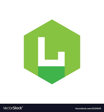 Initial alphabet l with long shadow vector image