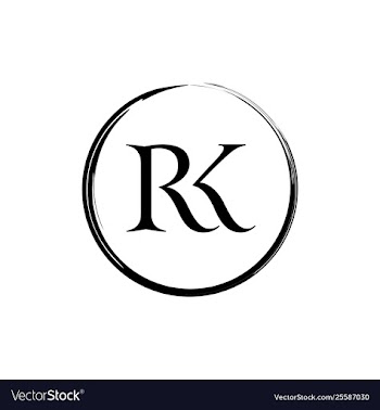 Initial and letter rk logo design vector image