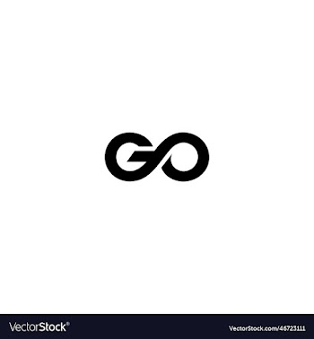 initial go letter logo design