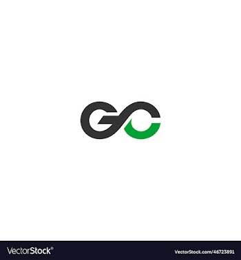 initial go letter logo design