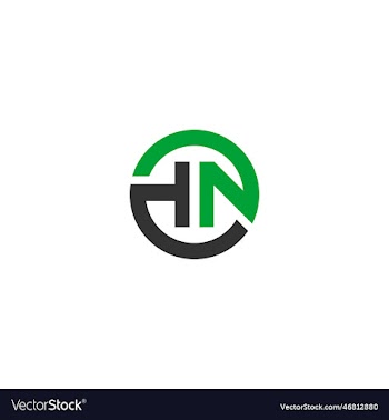 initial hn logo design template