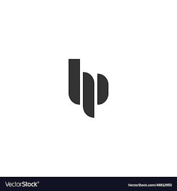initial hp letter logo design template