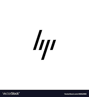 initial hp letter logo design template