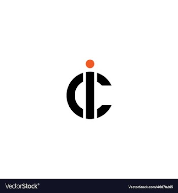 initial ic letter logo design template