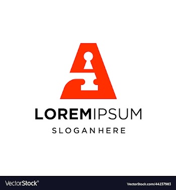initial letter a with hammer and keyhole logo