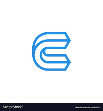 initial letter c shape inspiration with abstract