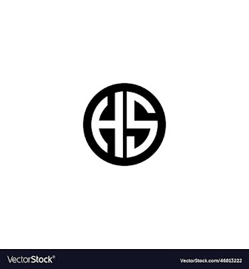 initial letter hs logo design template