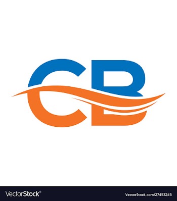 Initial letter logo cb with a wave letter logo cb vector image