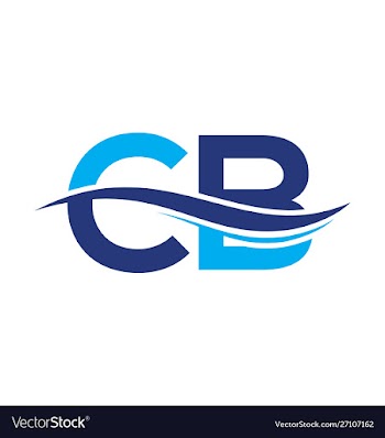 Initial letter logo cb with a wave vector image
