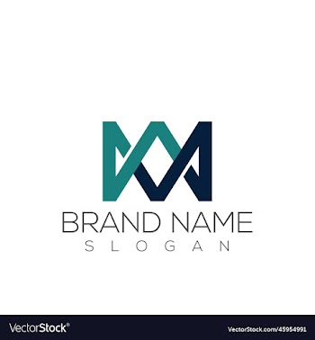 initial letter mw or wm logo design