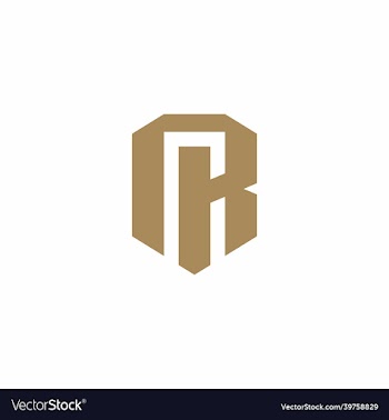 initial letter r shield logo icon