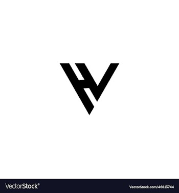 initial linked letter hv logo design