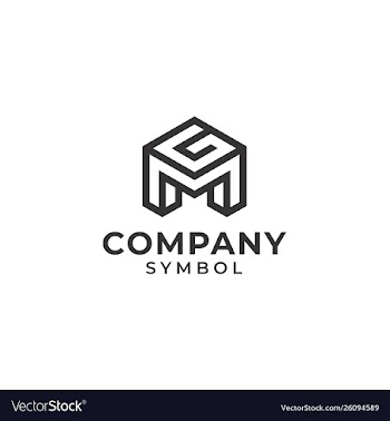Initial monogram letter mg gm logo design vector image