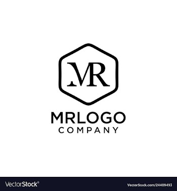 Initial monogram mr logo design vector image