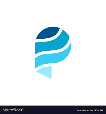 Initial p logo design inspiration vector image