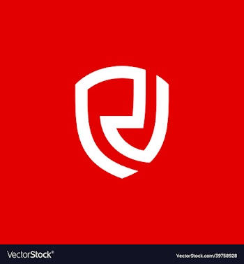 initial r shield safe secure logo design