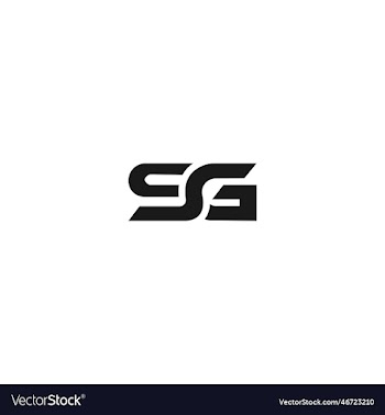 initial sg logo template design